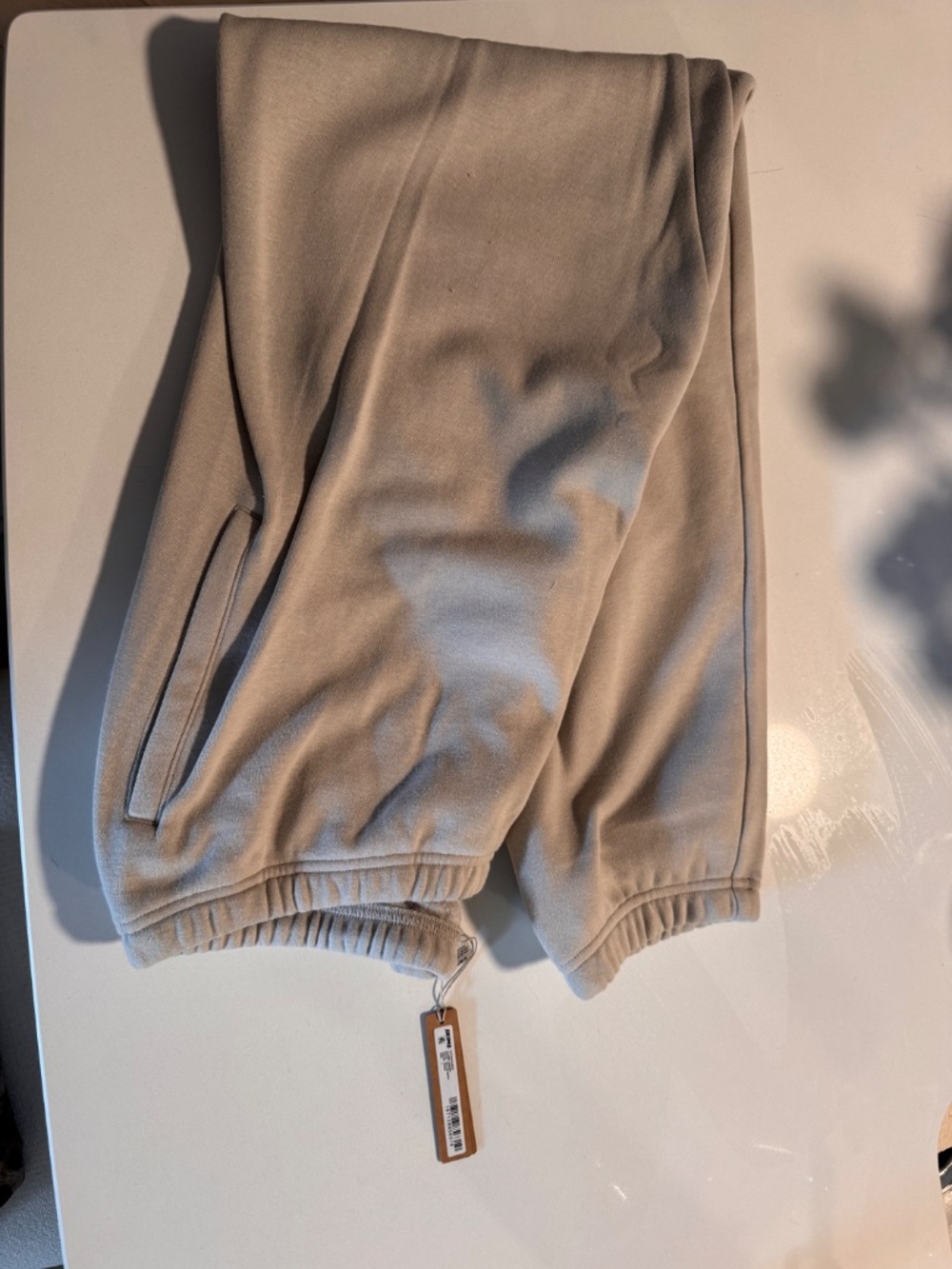 SKIMS Cotton Fleece Stone Sweat Set (inc zip sweatshirt and sweatpants) Size L - Picture 7 of 7